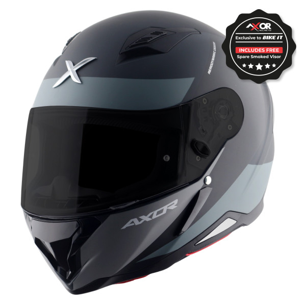 Axor Axor helmet sh890 full face - hunter turbo matt black grey - small